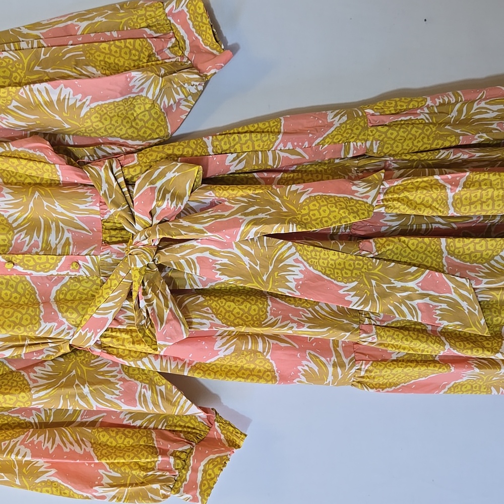 Boden Ava Tiered Maxi Dress In Pinapple Print Size 14 - Picture 11 of 16
